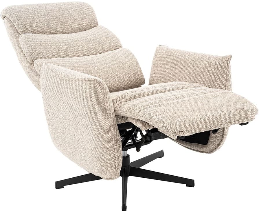LABEL51 Fauteuil Goteborg - Naturel - Royal Boucle - 2-Motorig Naturel Fauteuil