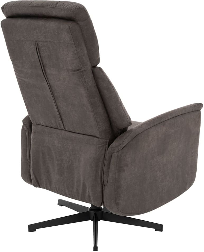 LABEL51 Fauteuil Helsinki - Antraciet - Micro Suede - Manueel Verstelbaar Antraciet Fauteuil