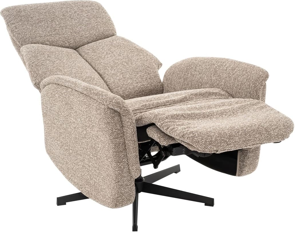 LABEL51 Fauteuil Helsinki - Mushroom - Royal Boucle - Manueel Verstelbaar Fauteuil