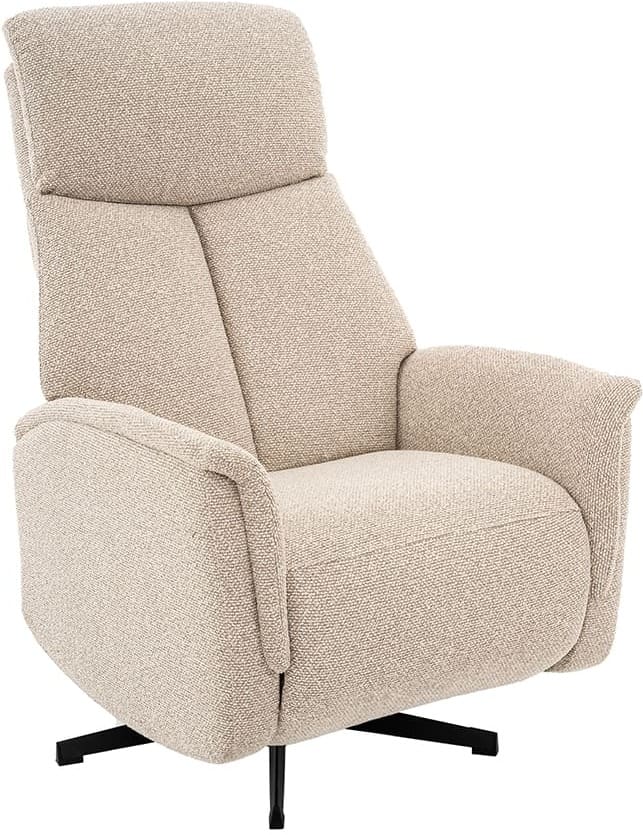 LABEL51 Fauteuil Helsinki - Naturel - Royal Boucle - Manueel Verstelbaar Naturel Fauteuil