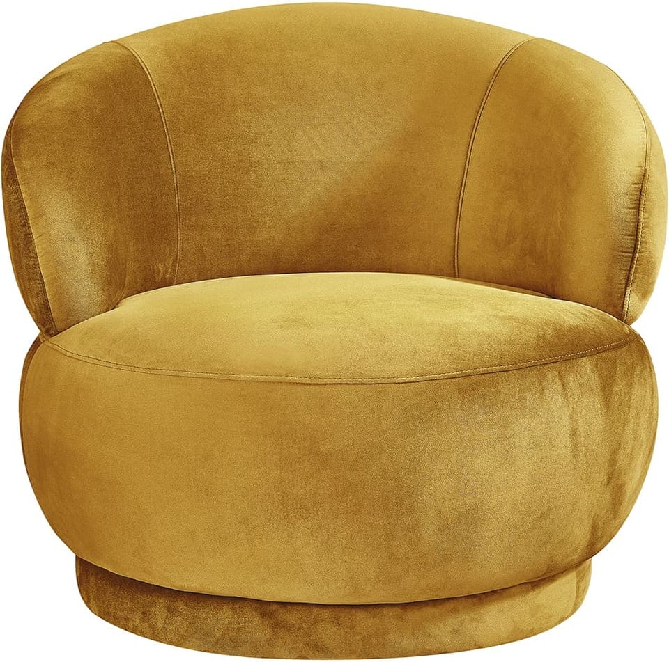 LABEL51 Fauteuil Lobby - Oker - Fluweel - 1-Zits Geel Fauteuil