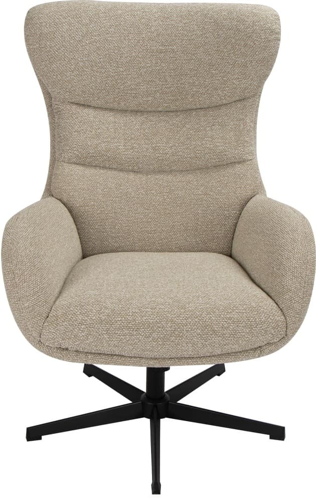 LABEL51 Fauteuil Malmo - Naturel - Royal Boucle - Incl. Hocker Naturel Fauteuil