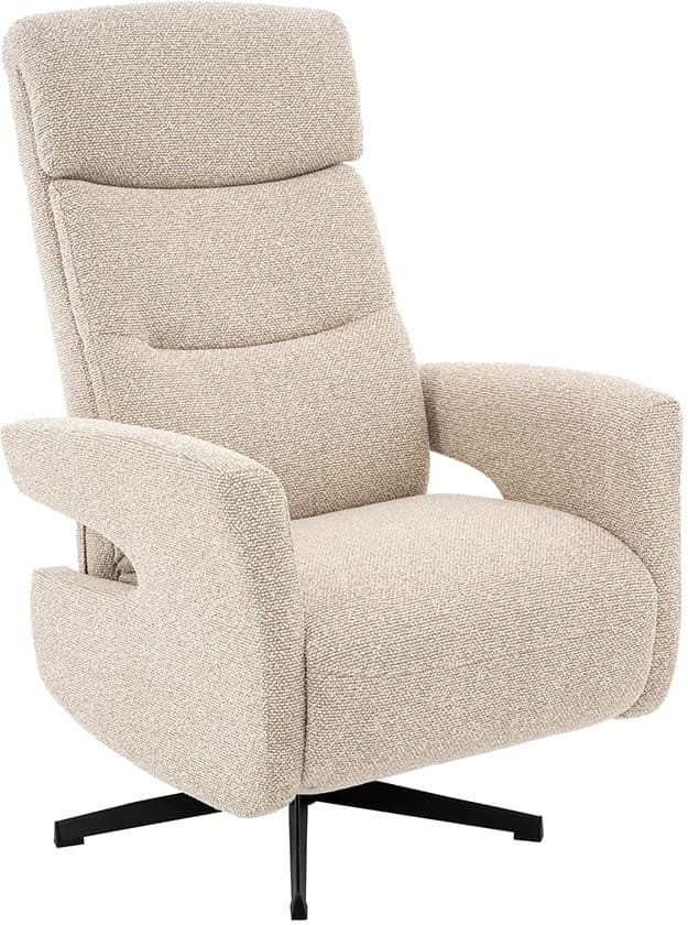 LABEL51 Fauteuil Tampere - Naturel - Royal Boucle - 2-Motorig Naturel Fauteuil