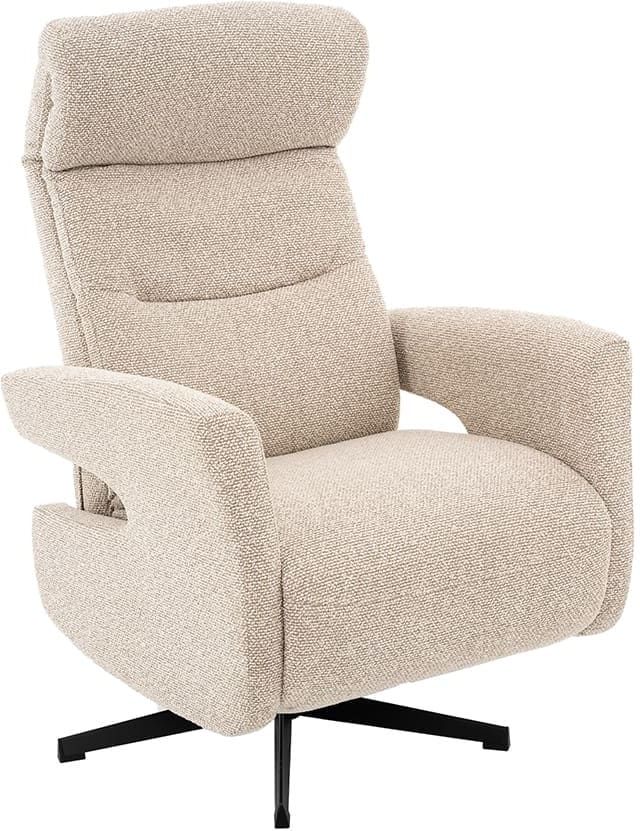 LABEL51 Fauteuil Tampere - Naturel - Royal Boucle - 2-Motorig Naturel Fauteuil