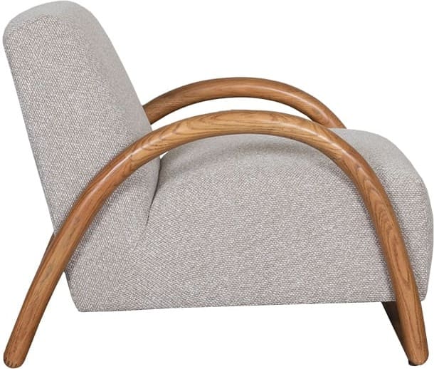 LABEL51 Fauteuil Viggo - Naturel - Royal Boucle - Naturel Houten Frame Naturel Fauteuil