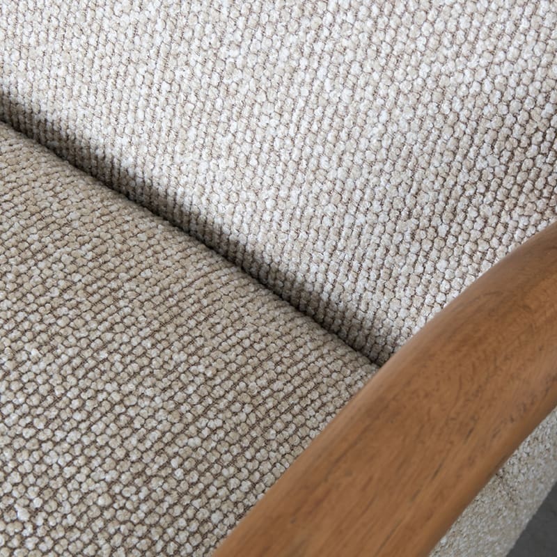 LABEL51 Fauteuil Viggo - Naturel - Royal Boucle - Naturel Houten Frame Naturel Fauteuil