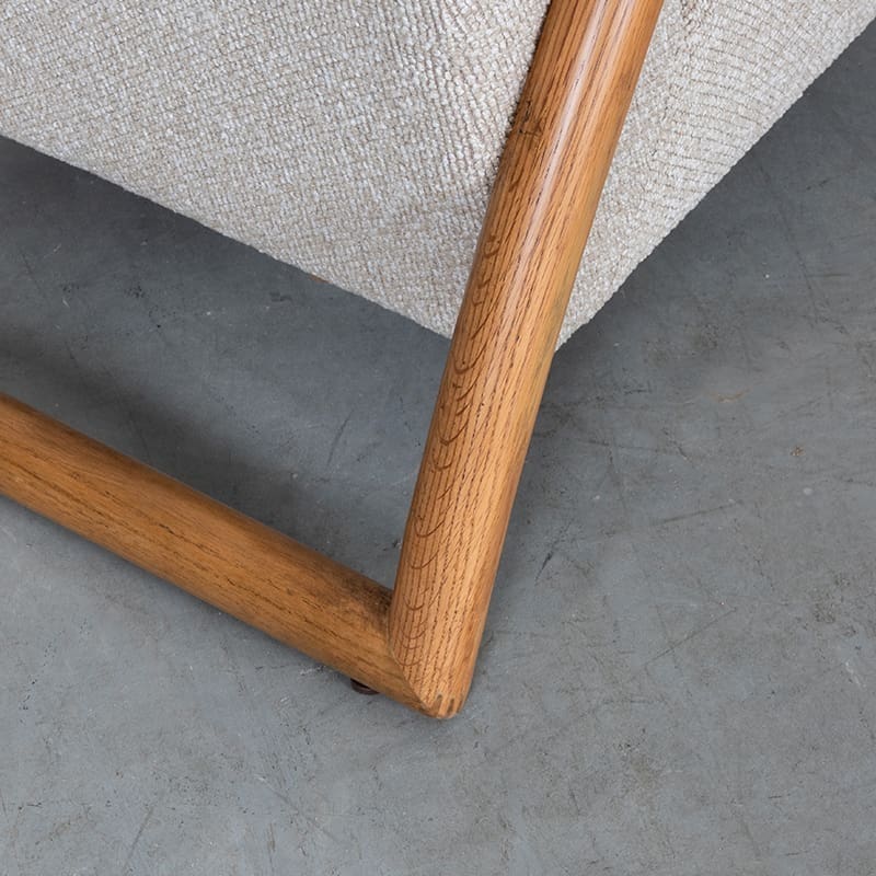 LABEL51 Fauteuil Viggo - Naturel - Royal Boucle - Naturel Houten Frame Naturel Fauteuil