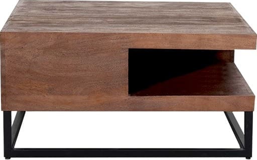 LABEL51 Salontafel Cube - Nature Smooth - Mangohout - 80 cm Salontafel