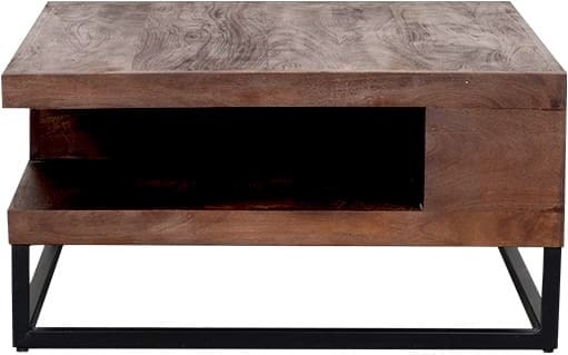 LABEL51 Salontafel Cube - Nature Smooth - Mangohout - 80 cm  Salontafel