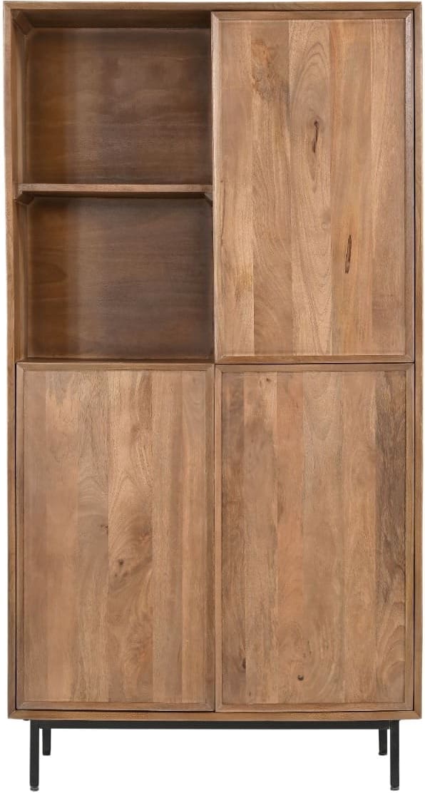 Livingfurn Kast Ravenstein 90cm Bruin|Naturel Kast