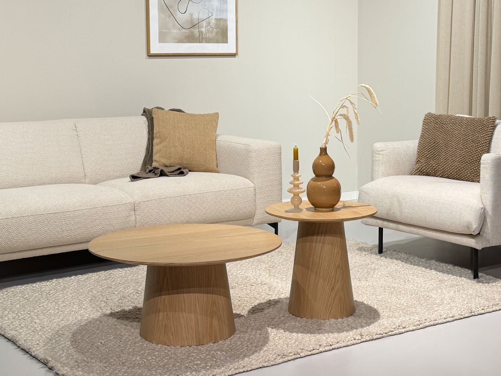 Livingfurn Salontafel Novero 50cm Naturel hout Salontafel