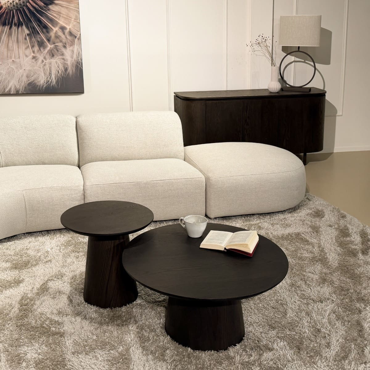 Livingfurn Salontafel Novero Espresso 80cm Bruin Salontafel
