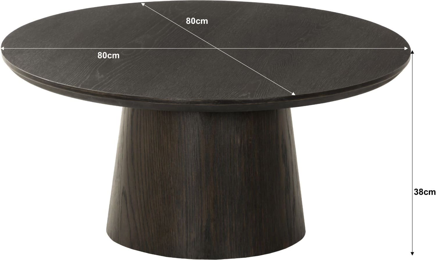 Livingfurn Salontafel Novero Espresso 80cm Bruin Salontafel