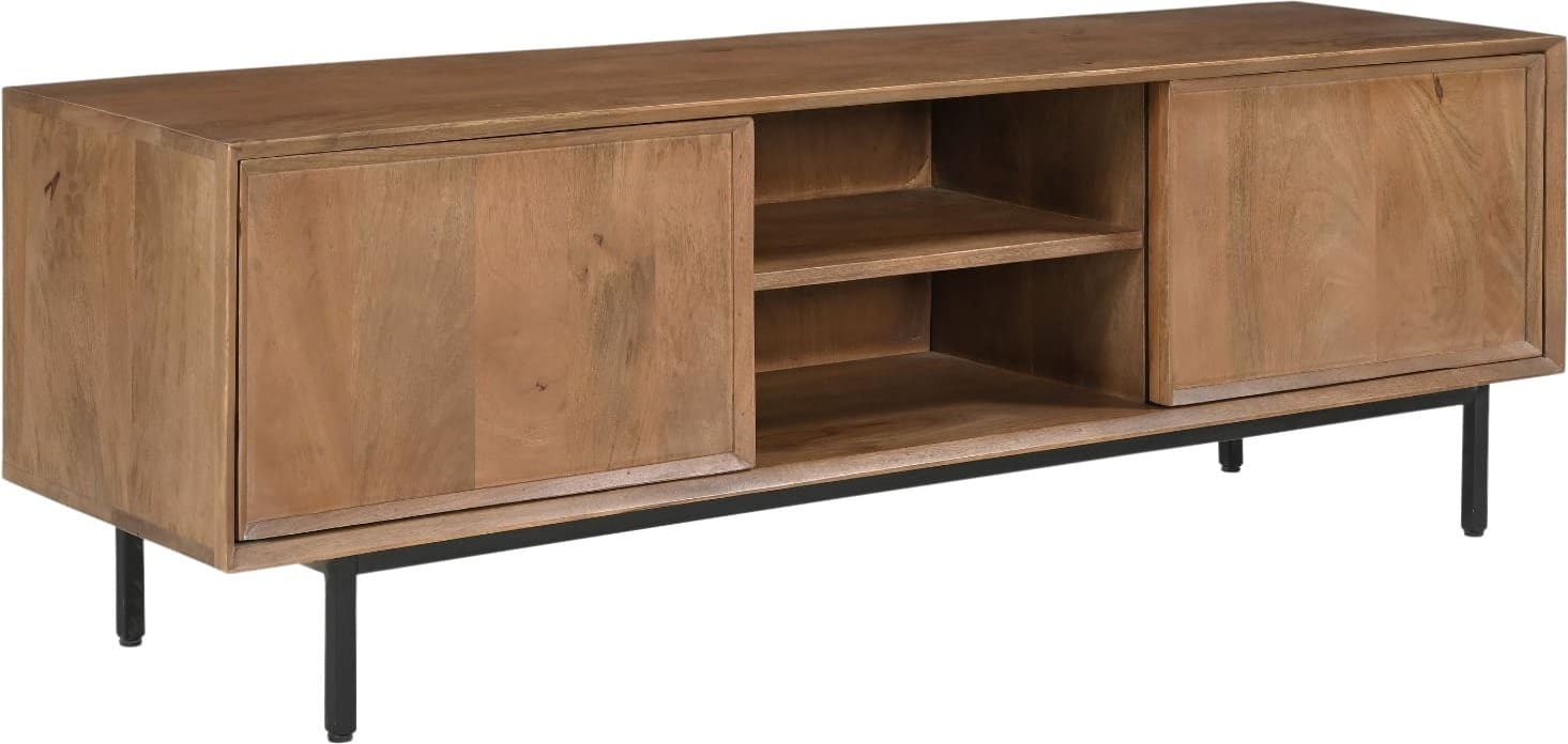 Livingfurn Tv-dressoir Ravenstein 150cm Bruin|Naturel Tv-meubel|Tv-dressoir