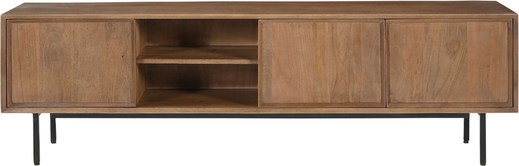 Livingfurn Tv-dressoir Ravenstein 180cm Bruin|Naturel Tv-meubel|Tv-dressoir