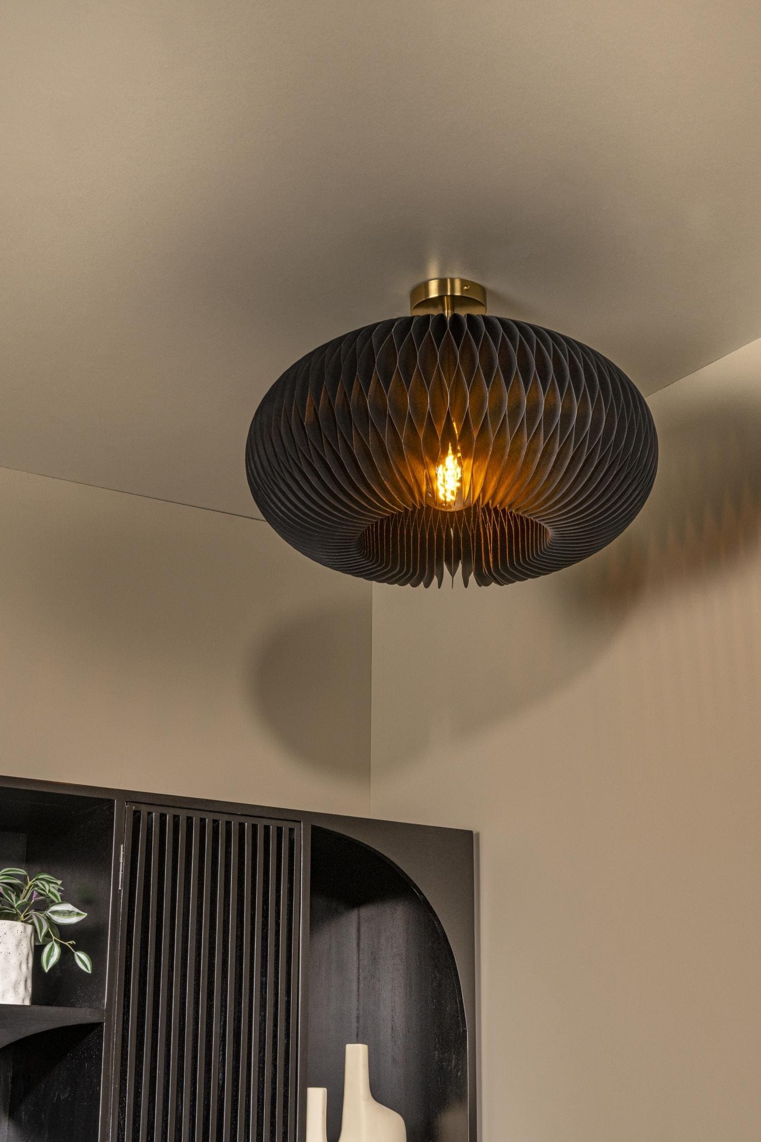 Armoni Plafonnière Ø52 cm - Zwart Lucide Plafondlamp 42101/52/30
