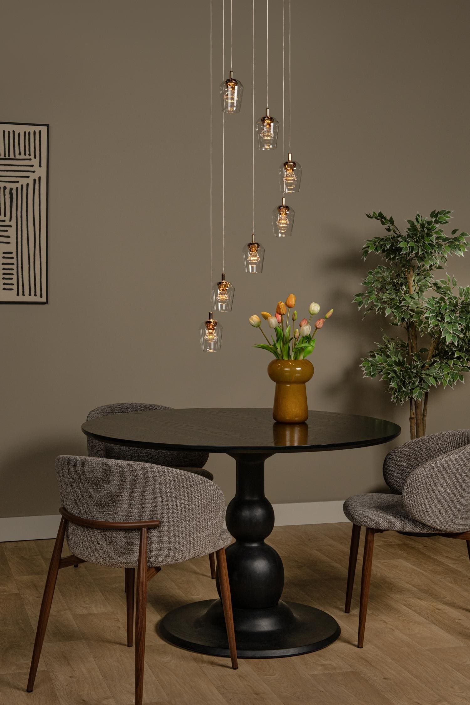 Berliane Hanglamp Ø39 cm Led Dimb. 7x4w 2700k - Transparant | Essential Lucide Hanglamp 00430/28/60