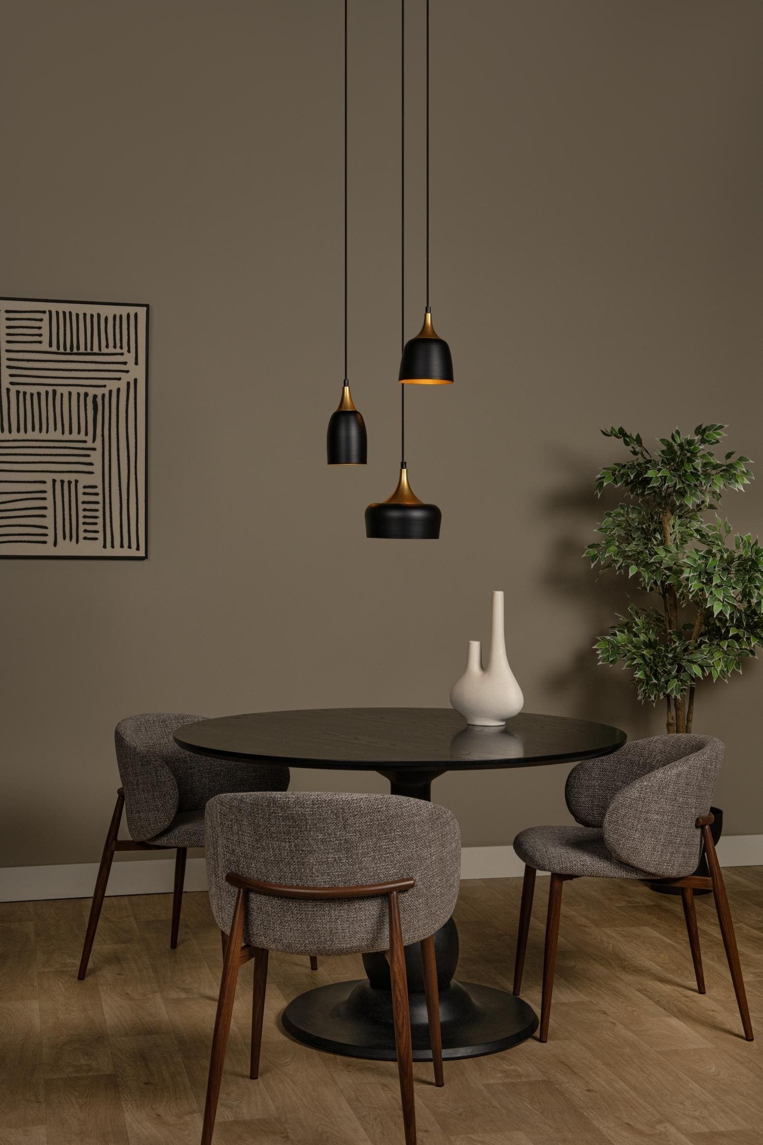 Chayanne Hanglamp Ø30 cm - Zwart Lucide Hanglamp 05446/13/30