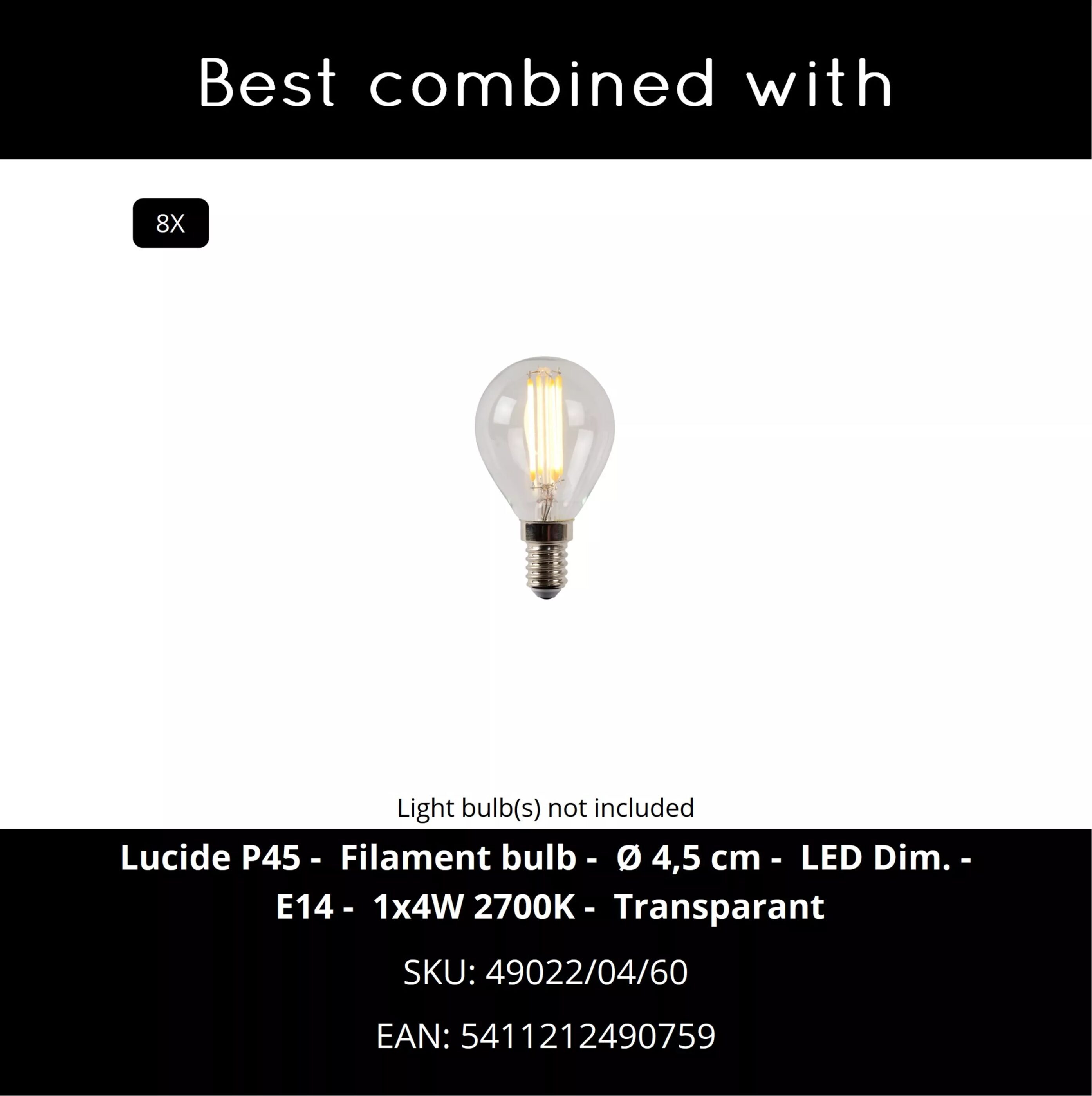 Chayanne Hanglamp - Zwart Lucide Hanglamp 05446/08/30