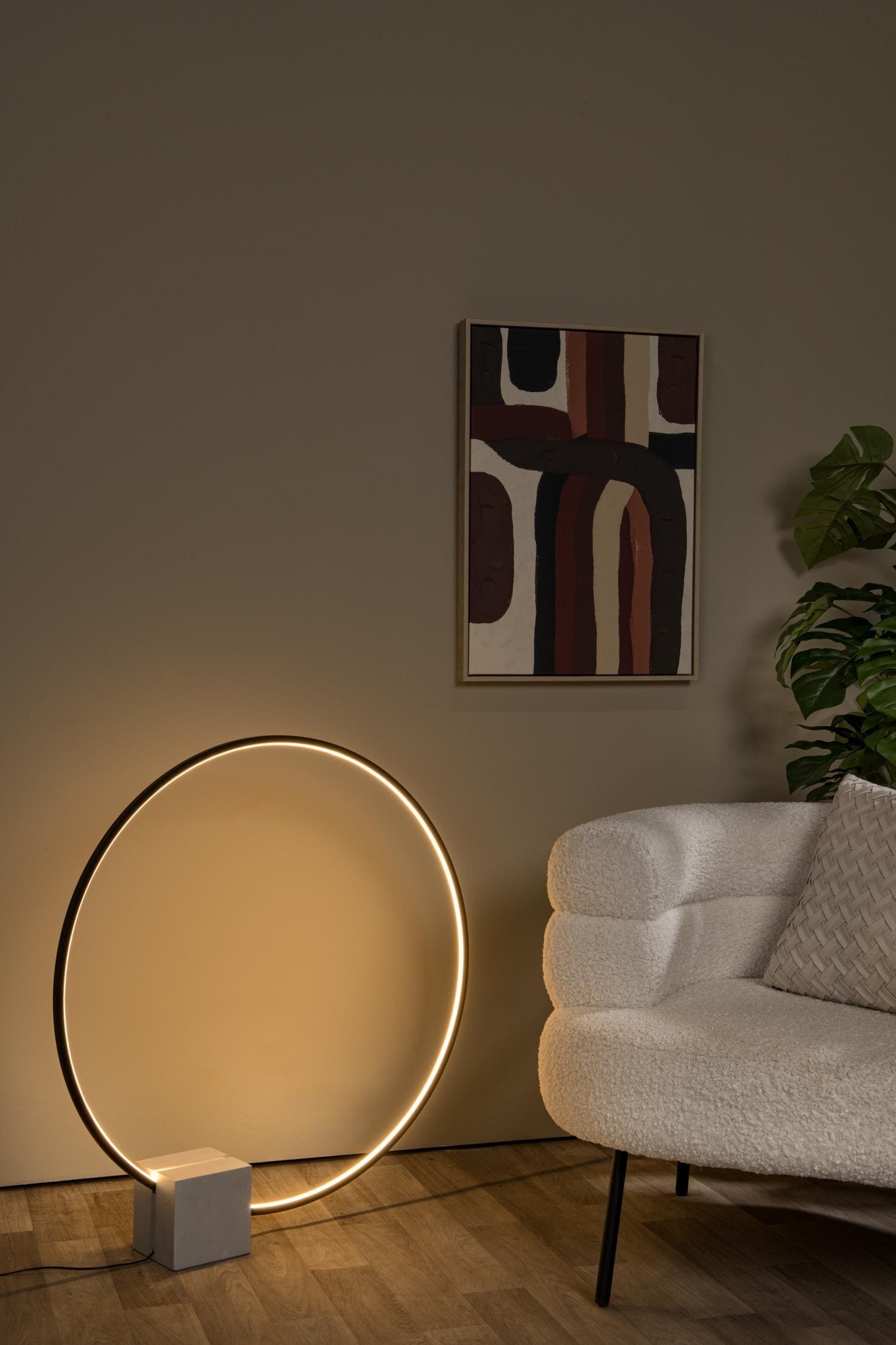 Cirkelis Tafellamp Ø83 cm Led Dimb. - Zwart Lucide Tafellamp 05555/24/30