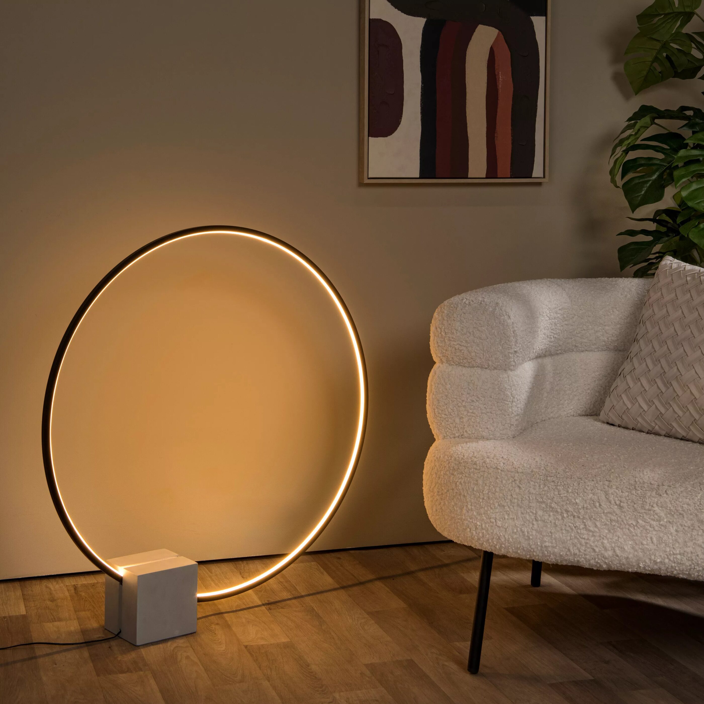Cirkelis Tafellamp Ø83 cm Led Dimb. - Zwart Lucide Tafellamp 05555/24/30