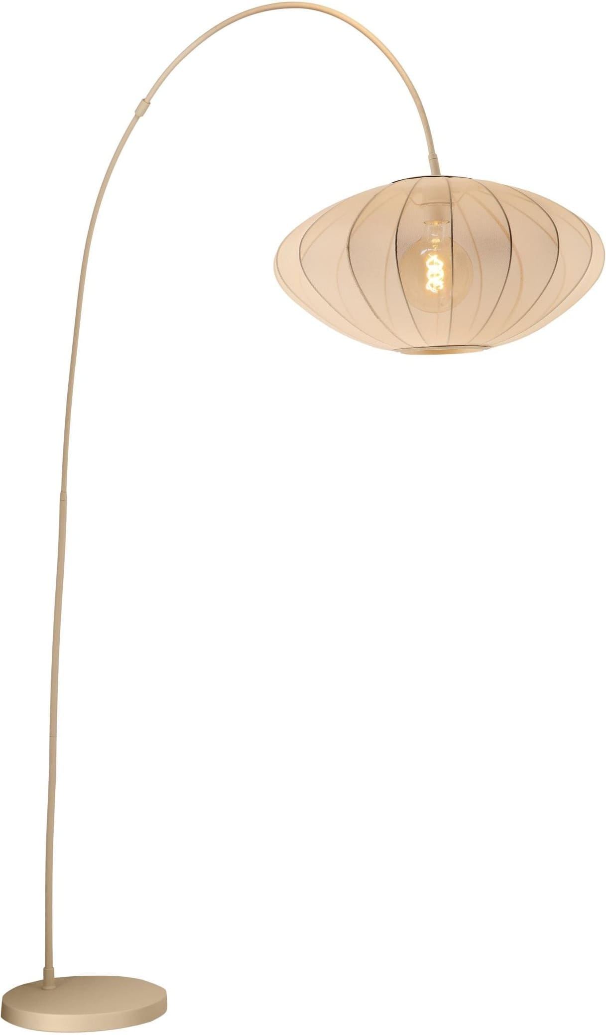 Corina Booglamp - Beige Lucide Vloerlamp 03747/60/38
