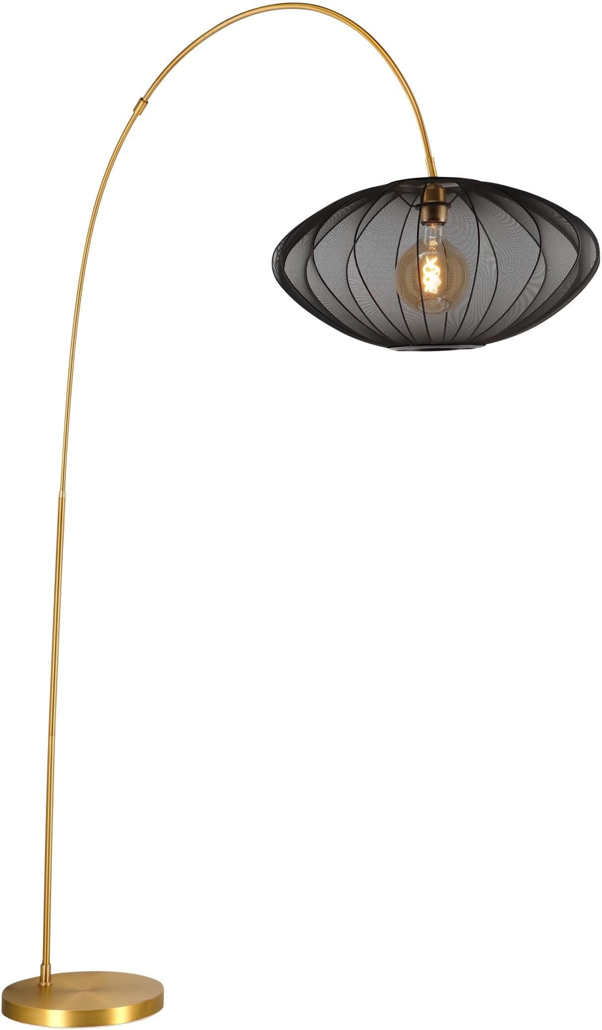 Corina Booglamp - Zwart Lucide Vloerlamp 03747/60/30