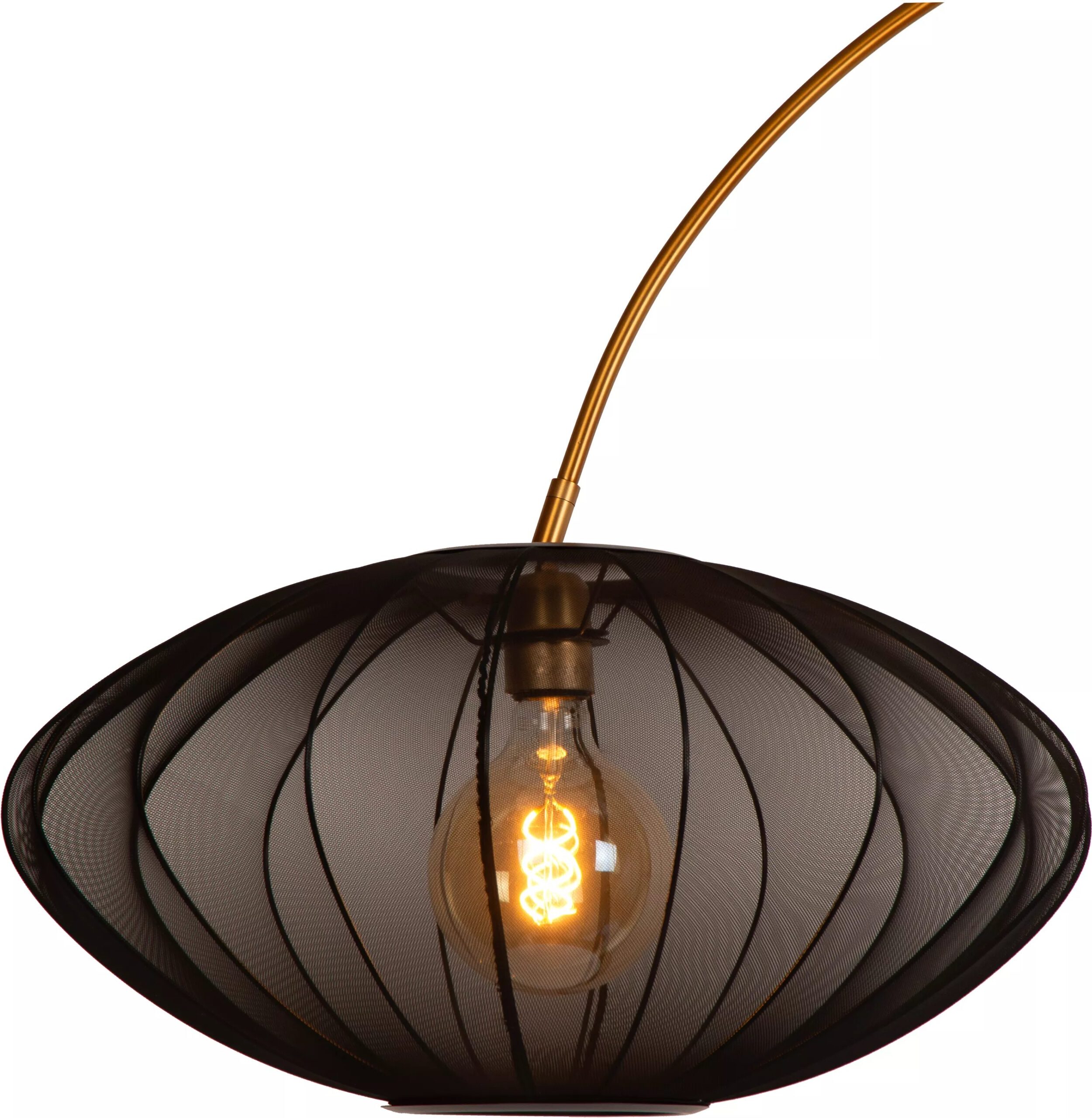 Corina Booglamp - Zwart Lucide Vloerlamp 03747/60/30