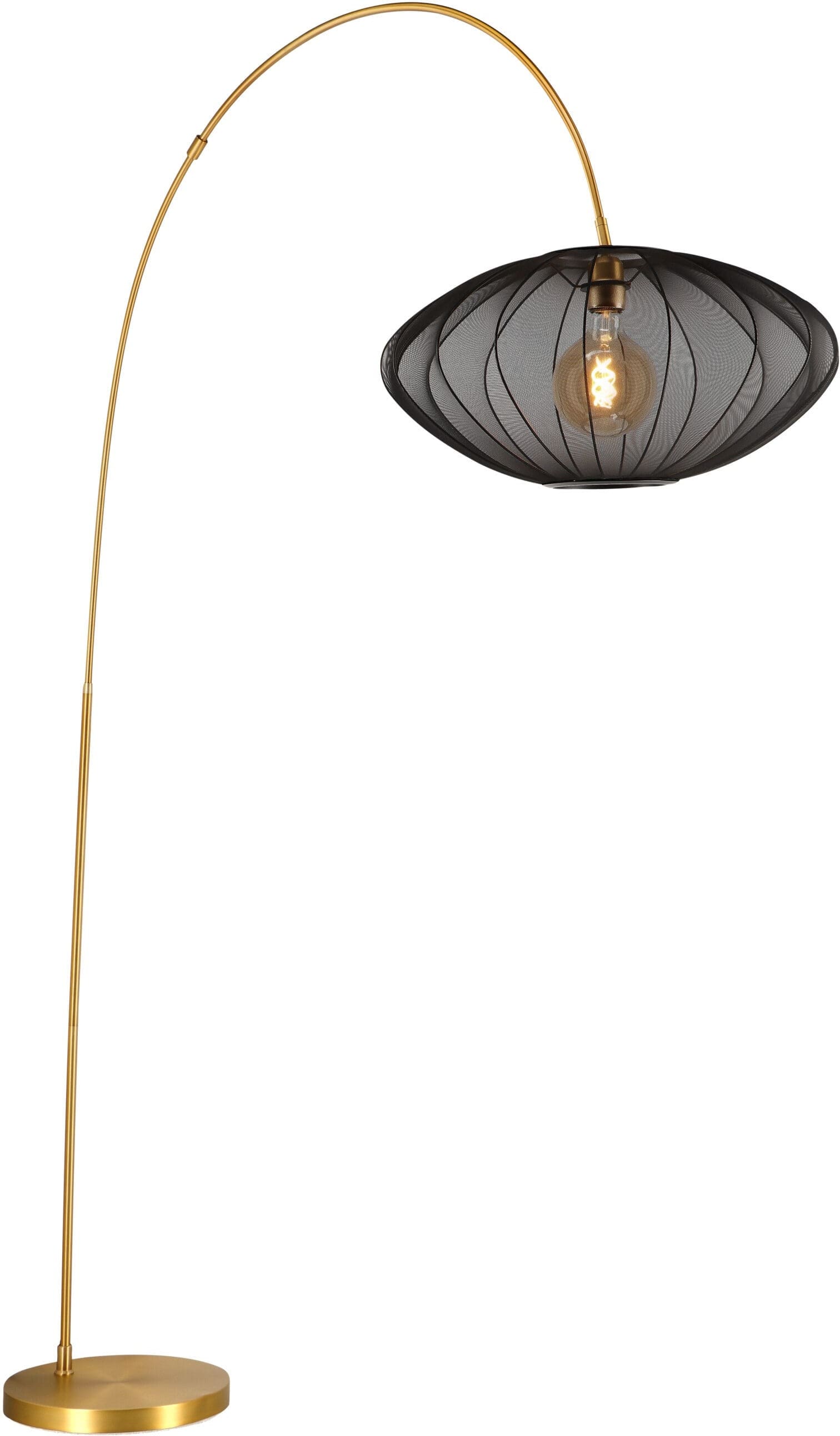 Corina Booglamp - Zwart Lucide Vloerlamp 03747/60/30