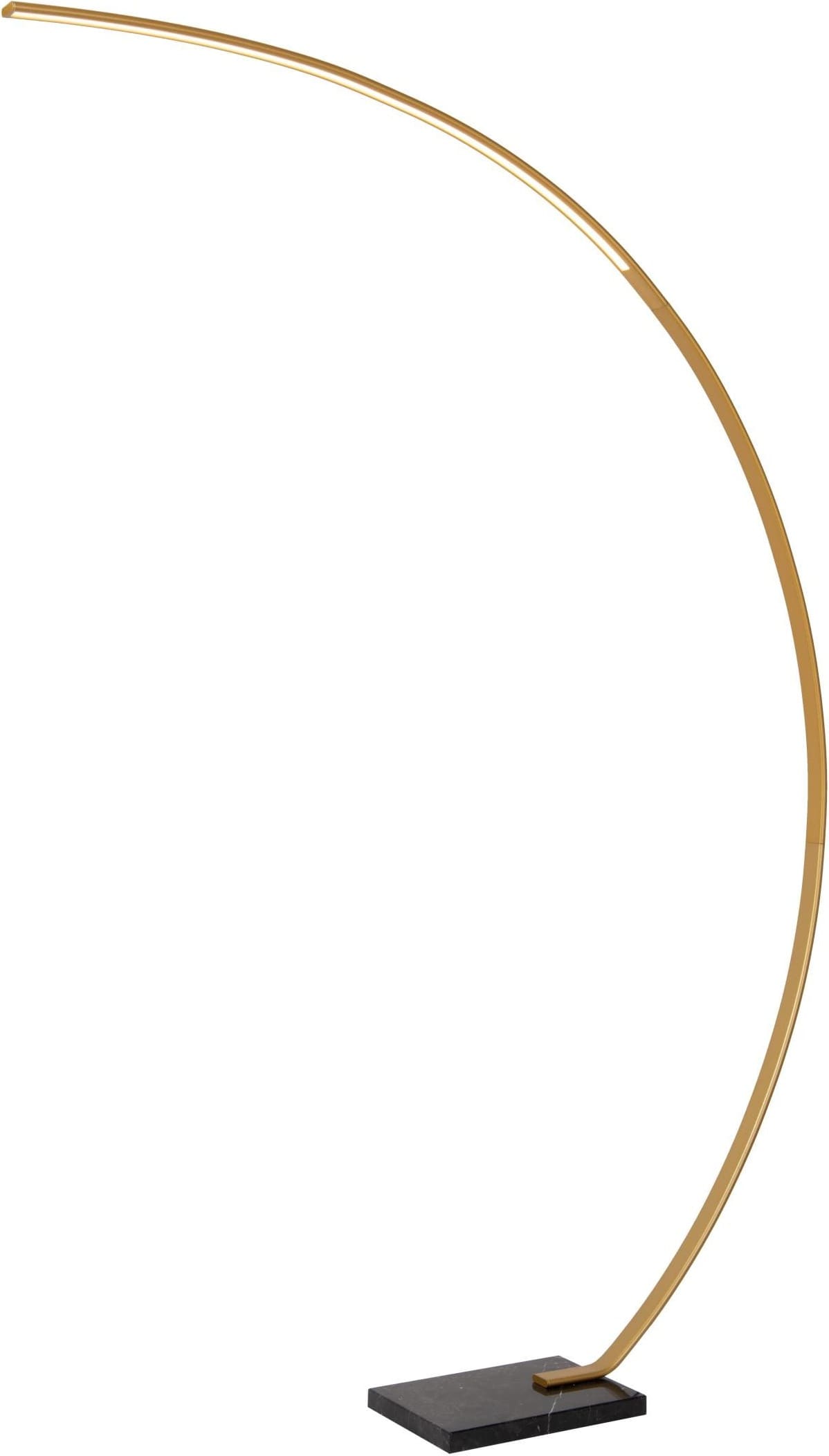Curve Booglamp Led Dimb. - Mat Goud / Messing Lucide Vloerlamp 44700/11/02