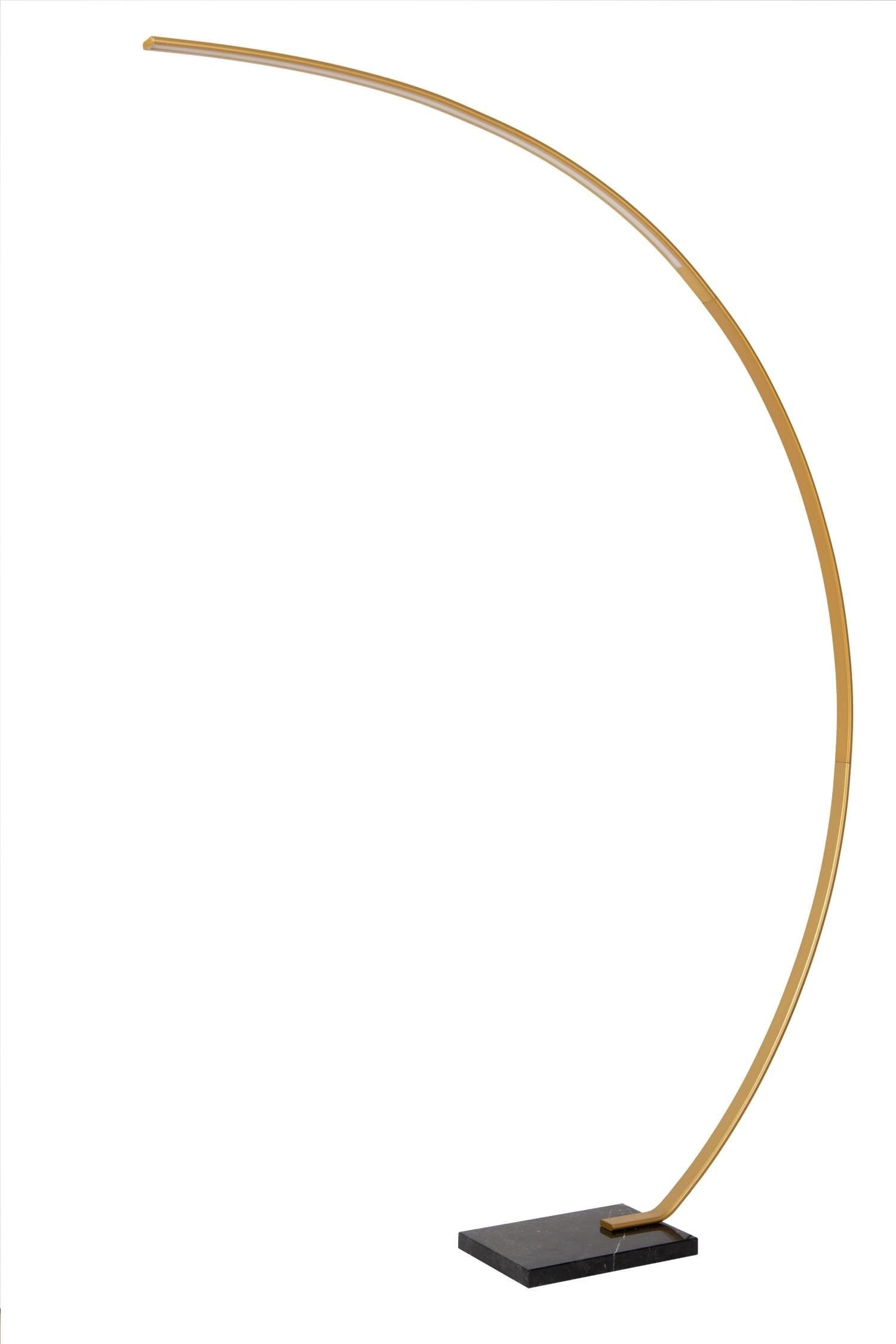 Curve Booglamp Led Dimb. - Mat Goud / Messing Lucide Vloerlamp 44700/11/02