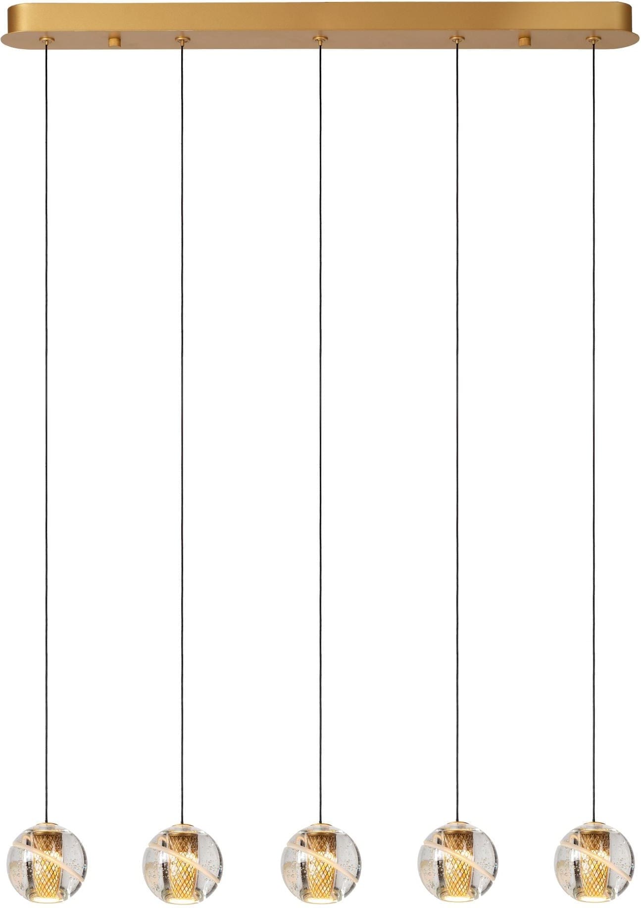 Dilenko Hanglamp Led Dimb. - Mat Goud / Messing Lucide Hanglamp 13497/16/02