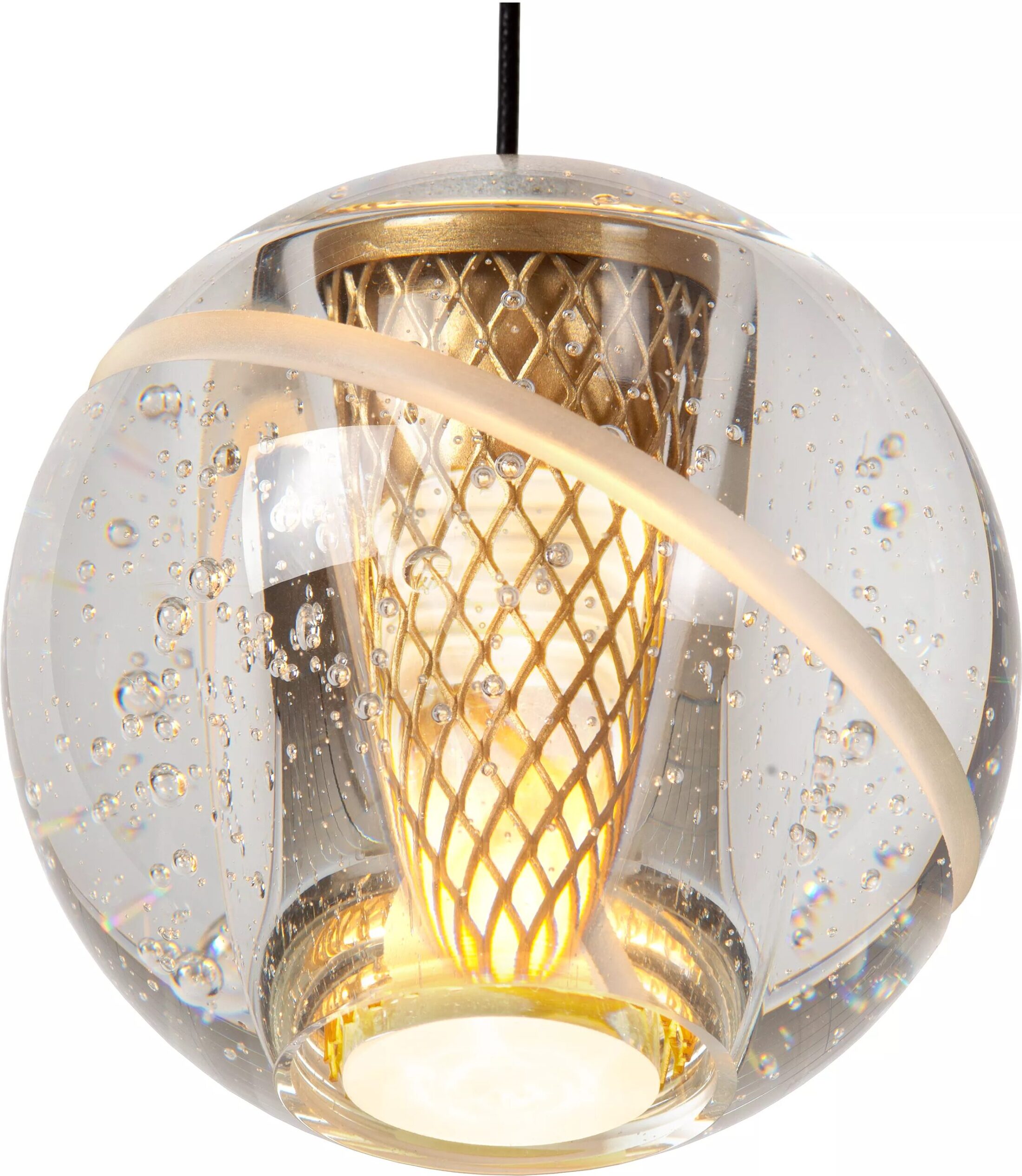 Dilenko Hanglamp Led Dimb. - Mat Goud / Messing Lucide Hanglamp 13497/16/02