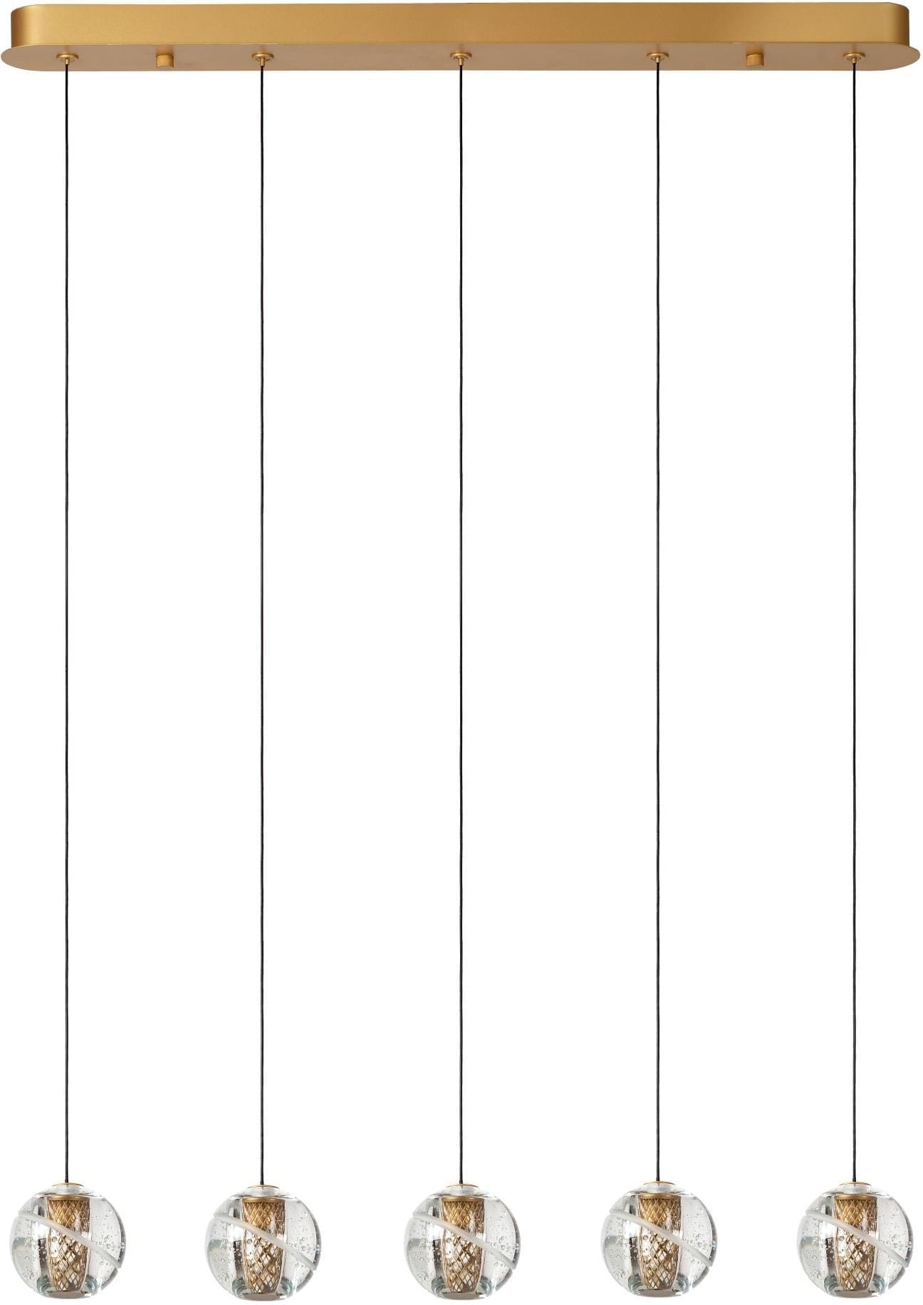 Dilenko Hanglamp Led Dimb. - Mat Goud / Messing Lucide Hanglamp 13497/16/02