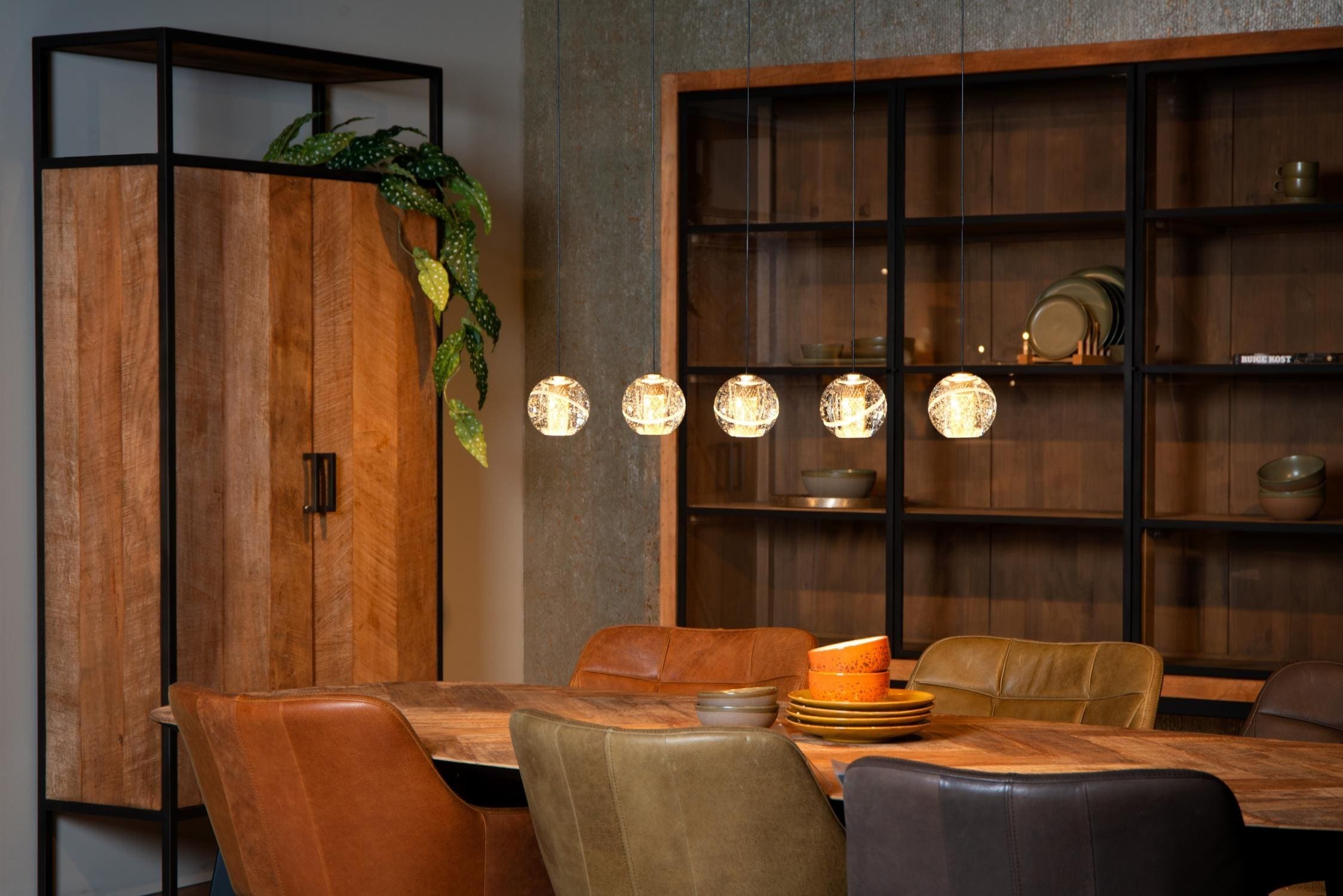 Dilenko Hanglamp Led Dimb. - Mat Goud / Messing Lucide Hanglamp 13497/16/02
