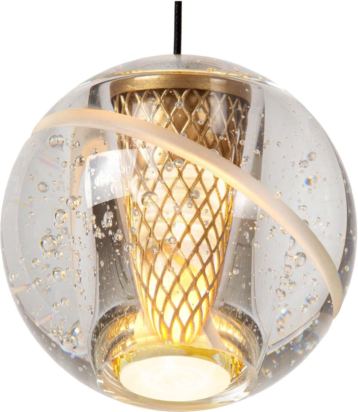 Dilenko Hanglamp Led Dimb. - Mat Goud / Messing Lucide Hanglamp 13497/16/02