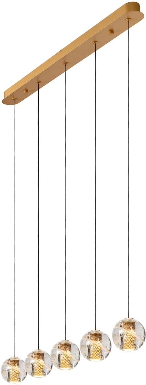 Dilenko Hanglamp Led Dimb. - Mat Goud / Messing Lucide Hanglamp 13497/16/02