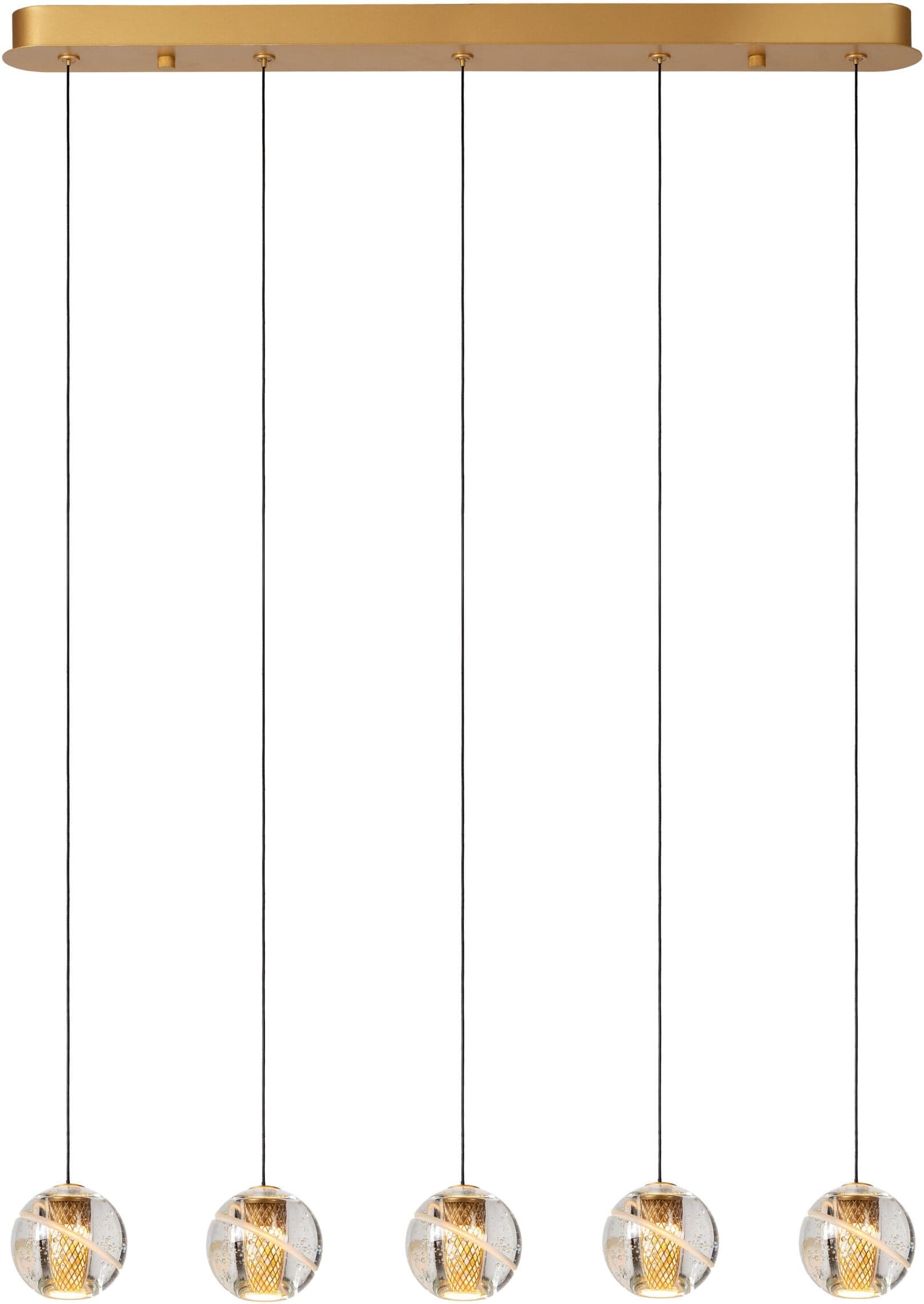 Dilenko Hanglamp Led Dimb. - Mat Goud / Messing Lucide Hanglamp 13497/16/02