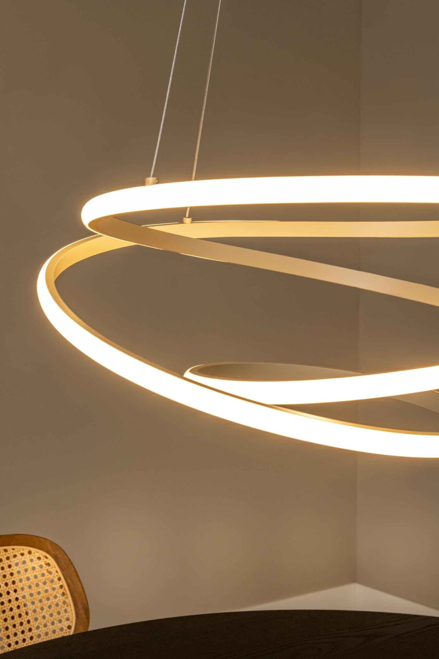 Espiral Hanglamp Led Dimb. Cct - Taupe | Essential Lucide Hanglamp 78403/40/41