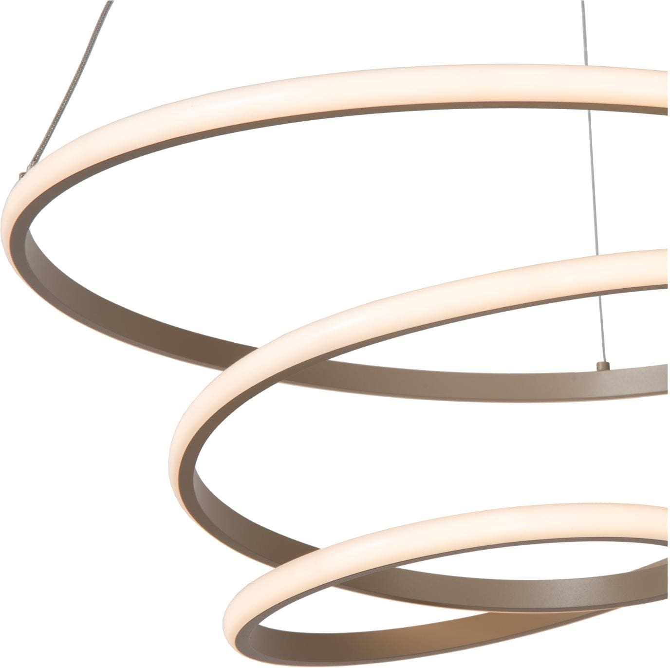 Espiral Hanglamp Led Dimb. Cct - Taupe | Essential Lucide Hanglamp 78403/40/41