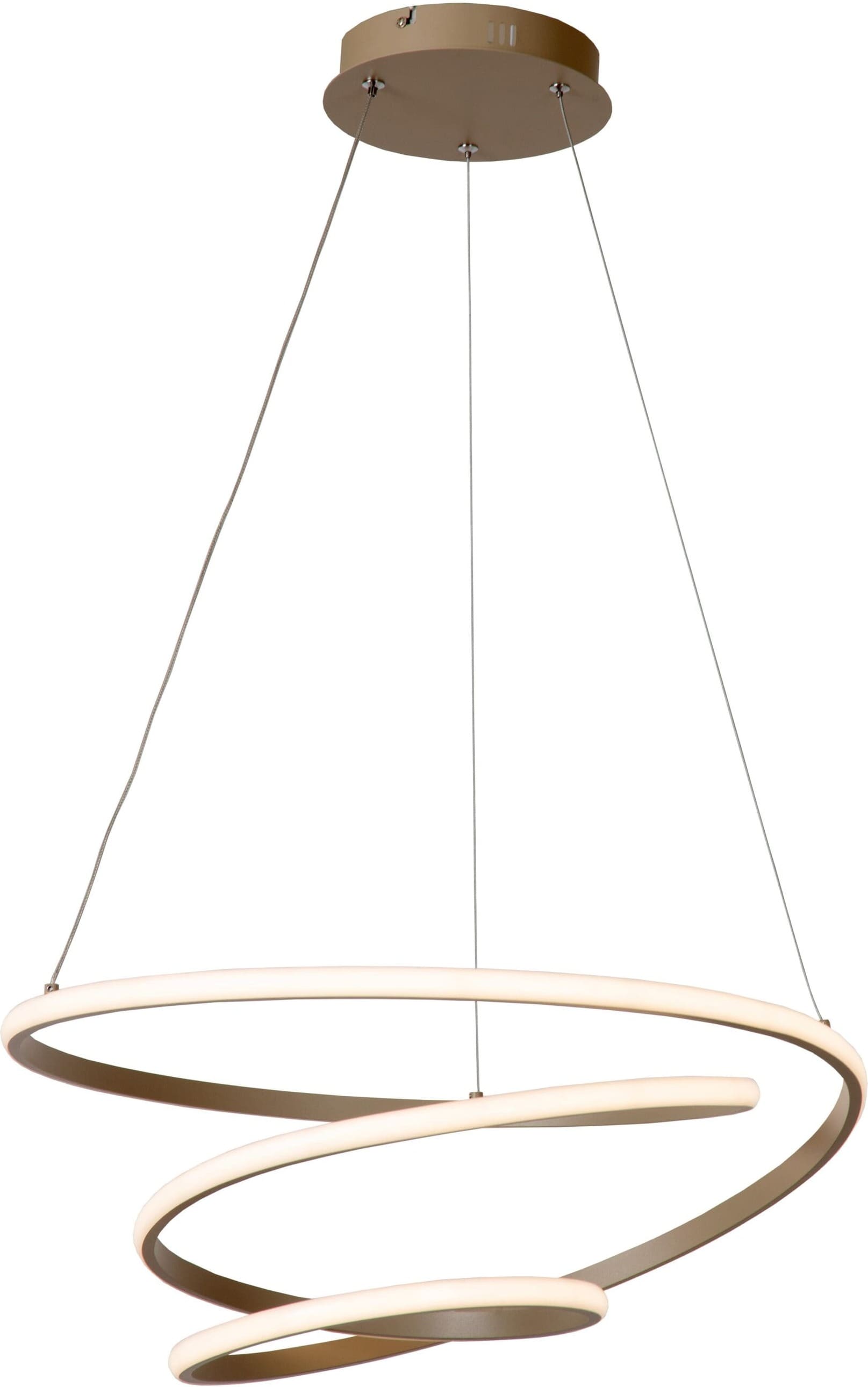 Espiral Hanglamp Led Dimb. Cct - Taupe | Essential Lucide Hanglamp 78403/40/41