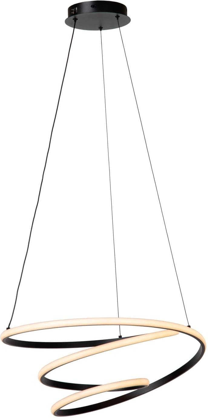 Espiral Hanglamp Led Dimb. Cct - Zwart | Essential Lucide Hanglamp 78403/40/30