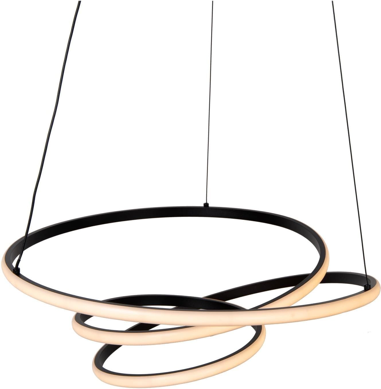 Espiral Hanglamp Led Dimb. Cct - Zwart | Essential Lucide Hanglamp 78403/40/30
