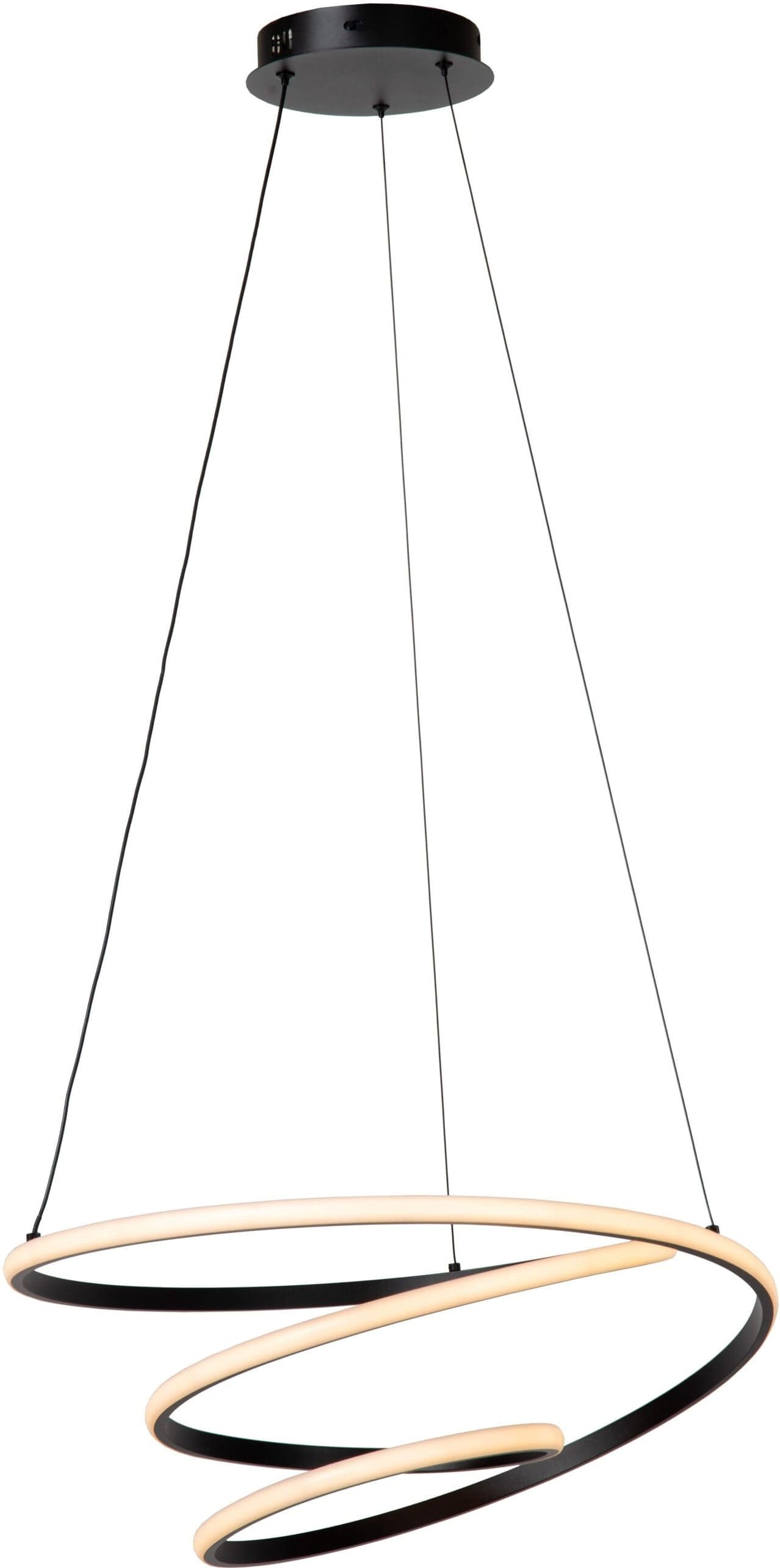 Espiral Hanglamp Led Dimb. Cct - Zwart | Essential Lucide Hanglamp 78403/40/30