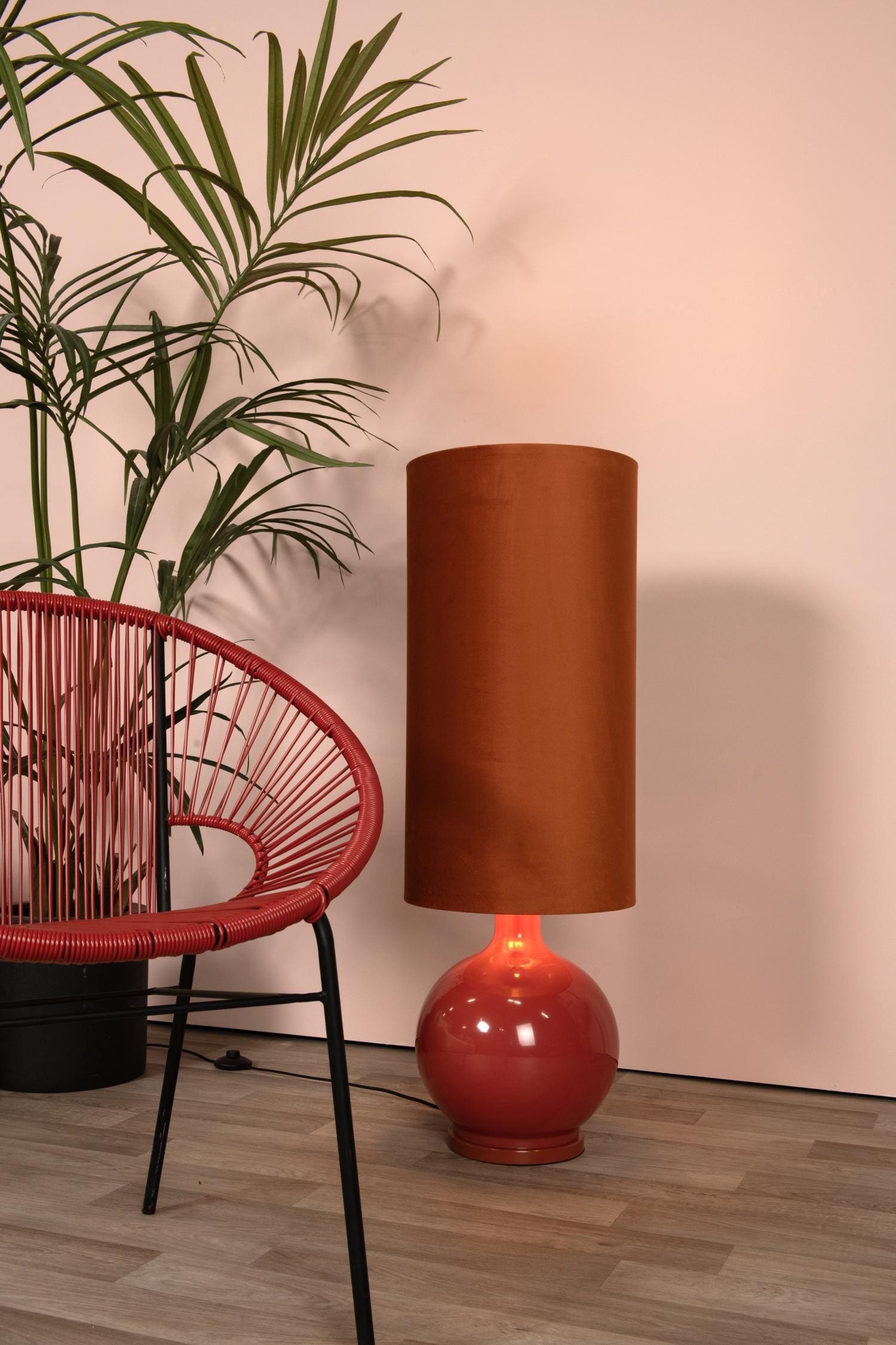 Esterad Vloerlamp Ø34 cm - Oranje Lucide Vloerlamp 10719/81/53