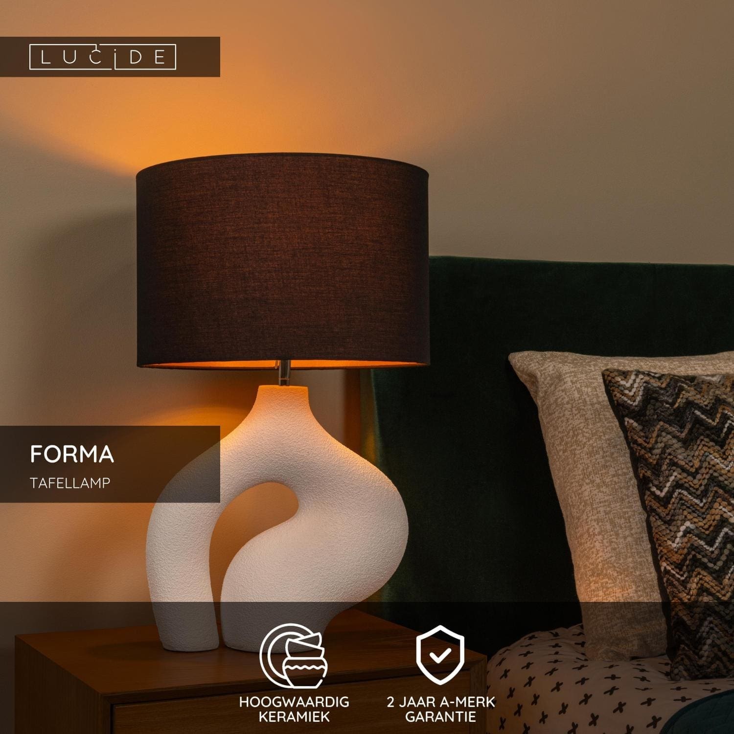 Forma Tafellamp - Wit Lucide Tafellamp 34551/81/31