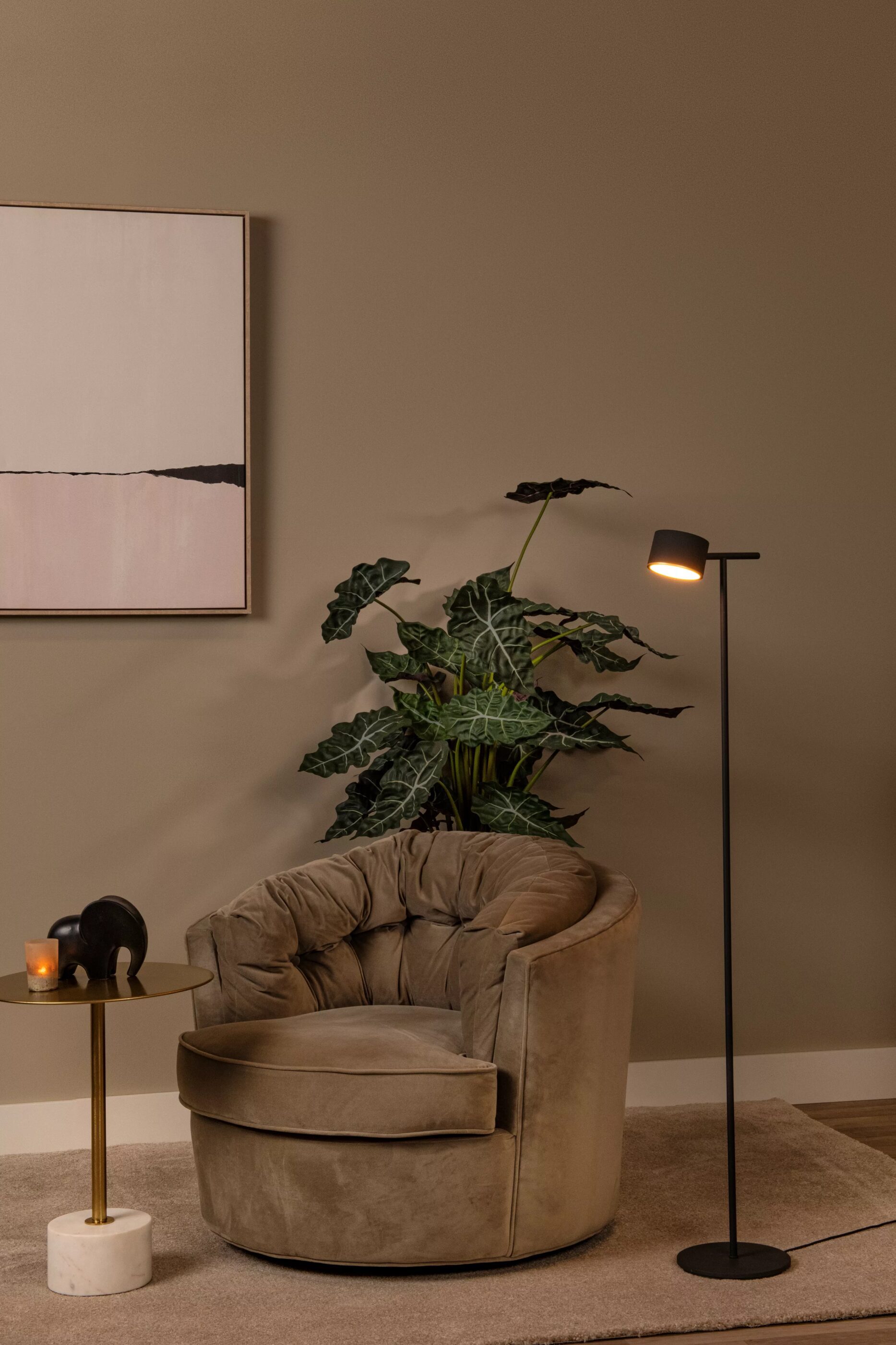 Gian Vloerlamp Led Dimb. - Zwart Lucide Vloerlamp 44717/08/30