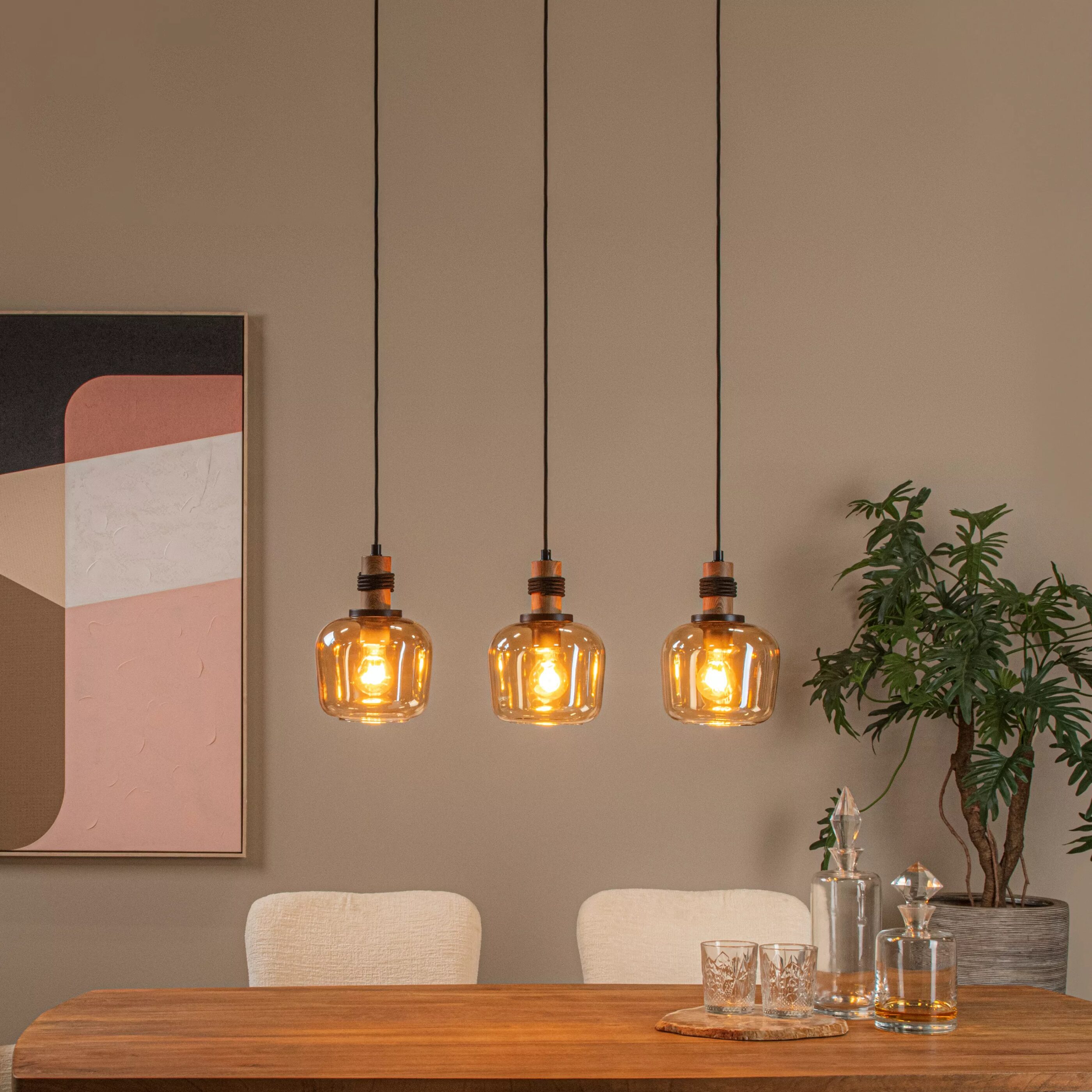 Ilona Hanglamp - Amber Lucide Hanglamp 45408/03/62