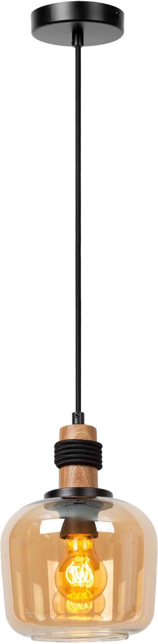 Ilona Hanglamp Ø18 cm - Amber Lucide Hanglamp 45408/18/62