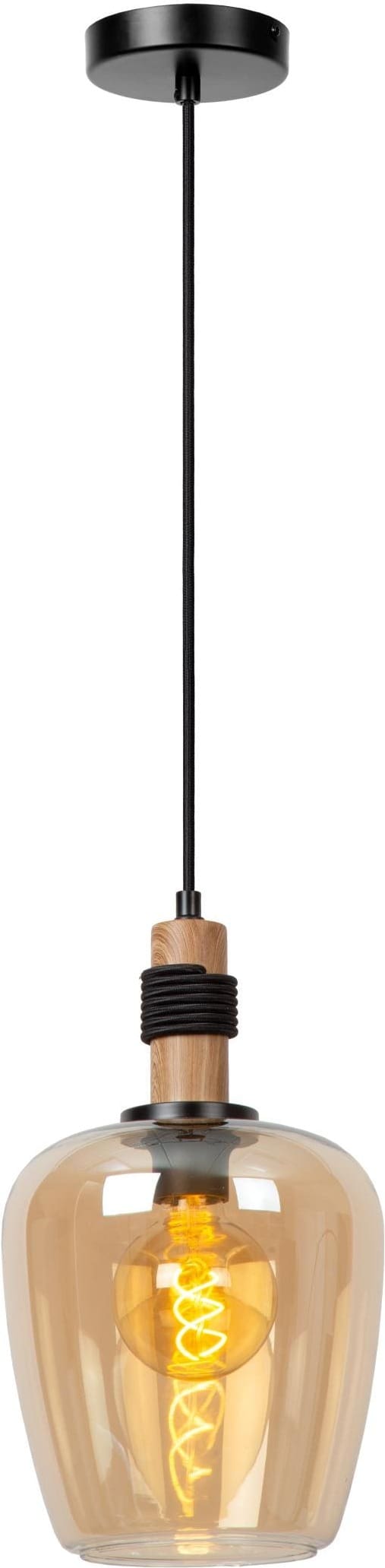 Ilona Hanglamp Ø22 cm - Amber Lucide Hanglamp 45408/22/62